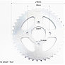 Зірка задня 520-42T — d=58; 4отв.*90mm, PULSAR P-180cc/Loncin LX200GY-7A оригінал