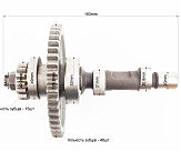 Розподільний вал + шестерня Z-15, d-20mm + шестерня Z-48, d-24mm + кулачок + підшипник 6205 R175A/R180NM