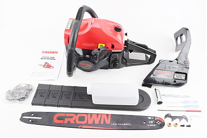 Бензопила CROWN GT5800 58cc (3,5кВт, шина 18", ланцюг 325-1,5-72зв. коло. зуб) плавний пуск