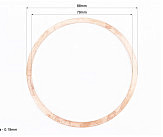 Прокладка головки циліндра МТ, b-0,2, к-кт 2шт, (мідь)