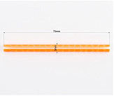 Світловідбивачі на спиці 5х75мм, 12шт к-кт, оранжеві JY-1201