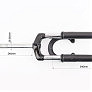 Вилка 24" амортизаційна, без різьби 1-1/8" (28,6мм), шток 240мм, з ходом 50мм, V/Disk-brake, чорна ES-226
