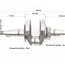 Колінвал 168F/170F (D шийки-30mm, H-85mm, L-255mm) під шпонку D-19mm