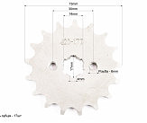 Зірка передня JH-420H-17T кована