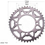 Звезда задняя 428-41T — d=76; 4отв.*92mm, тип 1