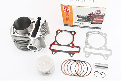 Цилиндр к-кт (цпг) 150cc-57,4мм синяя коробка (палец 15мм)