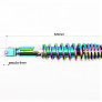 Амортизатор задній GY6/Honda — 320мм*d55мм (втулка 10мм / вилка 8мм) регул., плазма