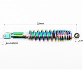Амортизатор задній GY6/Honda - 320мм*d55мм (втулка 10мм / вилка 8мм) регул., плазма