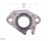 Прокладка патрубка карбюратора Honda DIO AF34/35 (пластмасс) d-18mm + манжет