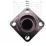 Редукторна косарка — Корпус вертикального вала L-238mm