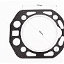 Прокладка головки цилиндра R190N-90mm, к-кт 2шт (вн. кольцо с выступом)