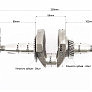 Коленвал 168F/170F (Dшейки-30mm, H-85mm, L-250mm) под конус