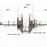 Коленвал 168F (Dшейки-30mm, H-85mm, L-255mm) под шпонку D-19mm, для двигателя GX-160 — 5,5л.с.