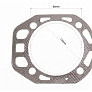 Прокладка головки цилиндра R180NM-80mm, к-кт 2шт