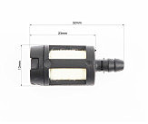 Фильтр топливный - элемент (войлок) d-4,5mm, D-13mm, L-32mm