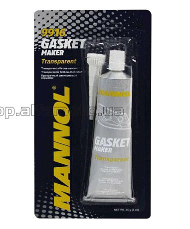 Герметик   85г   (силиконовый, вулканизирующийся)   (9916 Gasket Maker Transparent)   MANNOL