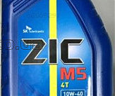 Масло   4T, 1л   (SAE 10W-40, полусинтетика,  M-5)   ZIC VDKI