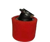 Фильтр воздушный (нулевик, поролон) ?48mm, 45* (красный)