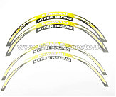 Наклейка   на колесо 17/18   KAWASAKI   (желтая)   (#6058A)