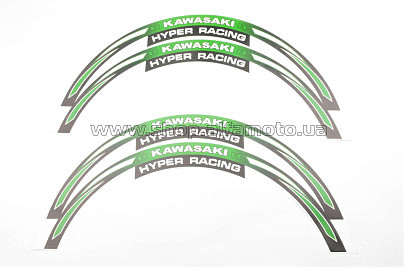 Наклейка   на колесо 17/18   KAWASAKI   (зеленая)   (#6058A)