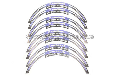 Наклейка   на колесо 17/18   KAWASAKI   (фиолетовая)   (#6058A)