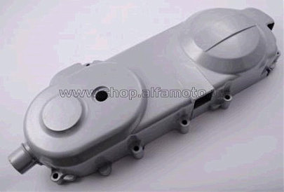Крышка вариатора 4T GY6 50 (12 колесо, 139QMB, серебристая) KOMATCU