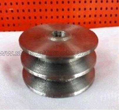 Шкив ремня ведомый 2-х ручейковый м/б (под вал 19mm, профиль Б, наружный 105mm) UG