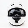 Шлем интеграл, закрытый (сертификация DOT)+откидные очки BLD-M67 М (57-58см), БЕЛЫЙ глянец