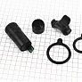 Фонарь передний 1 диод 150 lumen алюминиевый, Li-ion 3.7V 600mAh зарядка от USB, влагозащитный, чёрный JY-7012F-C
