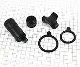 Фонарь передний 1 диод 150 lumen алюминиевый, Li-ion 3.7V 600mAh зарядка от USB, влагозащитный, чёрный JY-7012F-C