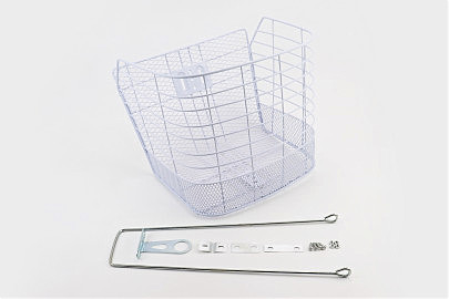 Корзина багажная передняя 26", белая JL-CK055 (возможны царапины, сколы, дефекты покраски)