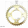 Звезда задняя RS125 — 428-36T — d=64; 4отв.*80mm "каленая" (V200N)