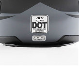 Шлем интеграл, закрытый (сертификация DOT)+откидные очки BLD-M61 S (55-56см), ЧЕРНО-СЕРЫЙ (флюоресцентный)