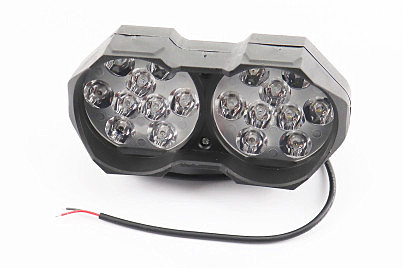 Фара двойная дополнительная светодиодная влагозащитная — 18 LED,  (146* 62mm) с креплением, тип 2