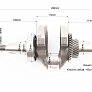 Коленвал под конус в сборе 182F/188F/190F