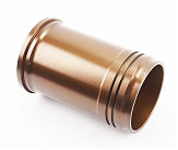 Гильза цилиндра R185N (H-160mm, Dпоршня-85mm, Dвенца-105,7mm, Dверх.пояс-98,00mm, Dниж.пояс-98,00mm), желтая, с насечкой