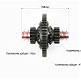 Дифференциал в сборе Z-47, Z-16x16, Z-10 JR-Q12E (120-1) +подшипники 30205-2шт+крышка-2шт (возможен налет)