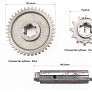 Редуктор фрезы R175/180N/190N/195N — Вал первичный + звезда Z-12 + Шестерня Z-40 81-1