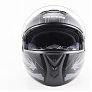 Шлем интеграл, закрытый (сертификация DOT)+откидные очки BLD-M61 M (57-58см), ЧЕРНО-СЕРЫЙ (флюоресцентный)