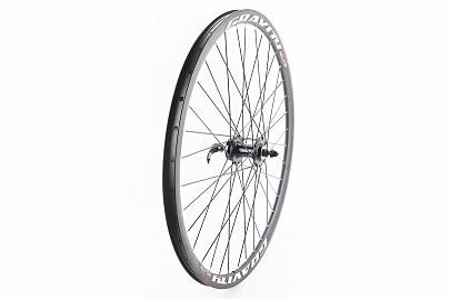 Колесо 27,5" переднє Disk-brake, обід "крапля" та втулка 14Gx36H алюмінієві NECO MS31F, кріпл. ексцентрик, "GRAVITY"