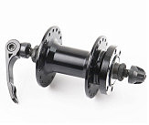 Втулка передняя MTB алюминиевая 14Gx36H, Disk-brake, крепл. эксцентрик, чёрная MS31F