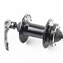 Втулка передняя MTB алюминиевая 14Gx36H, Disk-brake, крепл. эксцентрик, чёрная MS37F