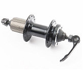 Втулка задняя MTB алюминиевая 14Gx36H под кассету 8-10зв, Disk-brake, крепл. эксцентрик, чёрная MS37R