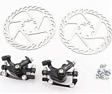 Тормоз Disk-brake передний (F160/R140мм)+задний (F180/R160мм), диски 160мм, крепл. 6 болтов, чёрный DX-2012