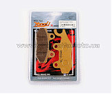 Колодки тормозные (диск)   4T GY6 50-150   (RACE/STORM, ухо лево, желтые)   YONGLI PRO