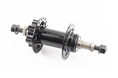 Втулка задня MTB 14Gx36H під вільнобіг, Disk-brake, кріпл. гайка чорна SF-HB25R