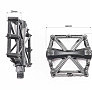 Педали BMX 9/16" (90x90x20mm) алюминиевые, чёрные