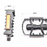 Педалі MTB 9/16" (100x66x25mm) алюмінієві, чорні