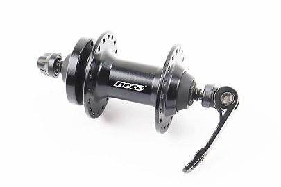 Втулка передняя MTB алюминиевая 14Gx36H, Disk-brake, крепл. эксцентрик, чёрная MS37F