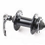 Втулка передняя MTB алюминиевая 14Gx36H, Disk-brake, крепл. эксцентрик, чёрная MS37F